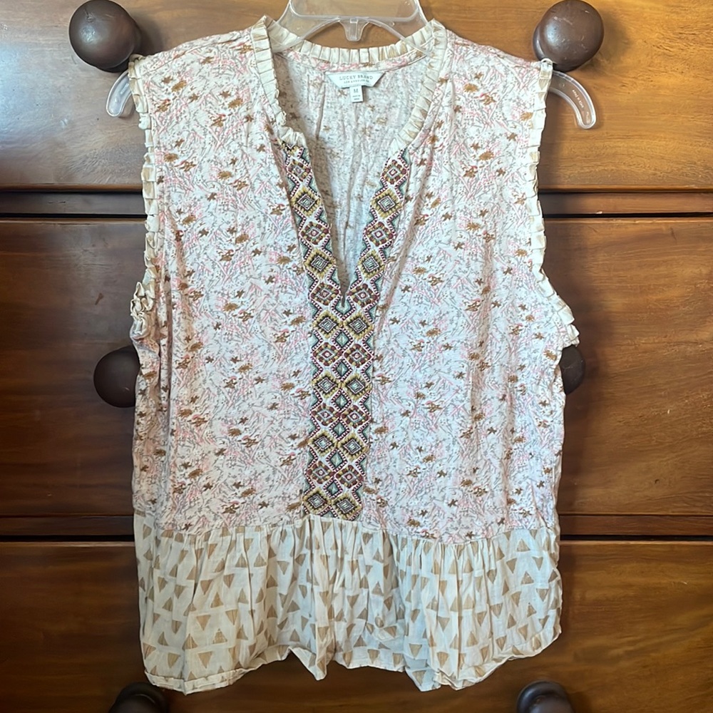 Lucky Brand Embroidered Top
